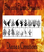 فرش نار فوتوشوب جديده ورائعه Fire and Flame Brushes