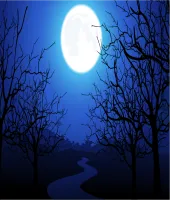 القمر بدر مع الاشجار تصميم ابداعي تحميل مباشر moonlight trees vector 