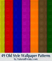 مجموعة باترن فوتوشوب ملون 49 Old Style Wallpaper Patterns