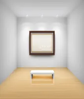 تصميم اطار جميل فارغ على الجدار ملف مفتوح